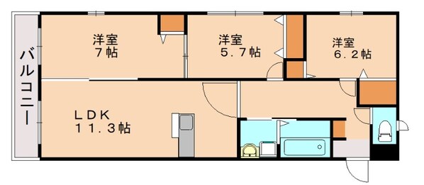 サンコート弥生の物件間取画像